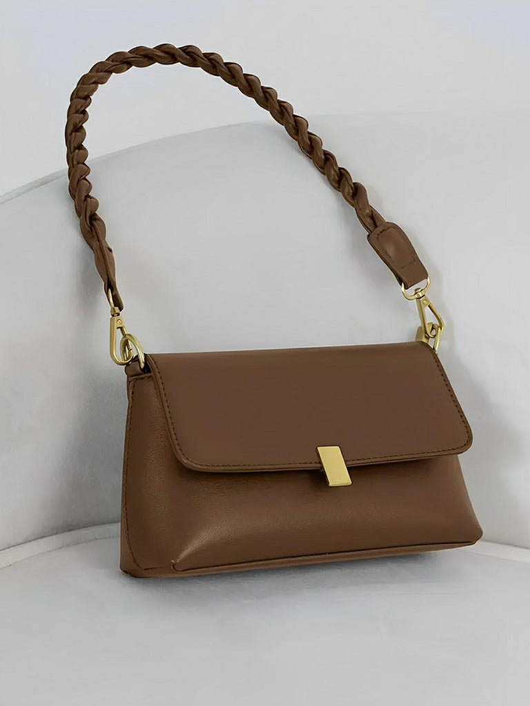 Sac à main femme, à épaule en simili vegan, bandoulière, vintage rectangulaire, quotidien chic, modèle Patricia