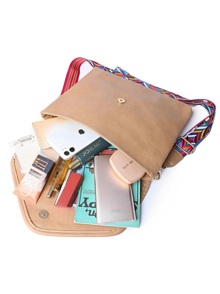 Sac à bandoulière femme, format enveloppe, simili vegan, tendance, idéal quotidien et été, modèle Aligaelle
