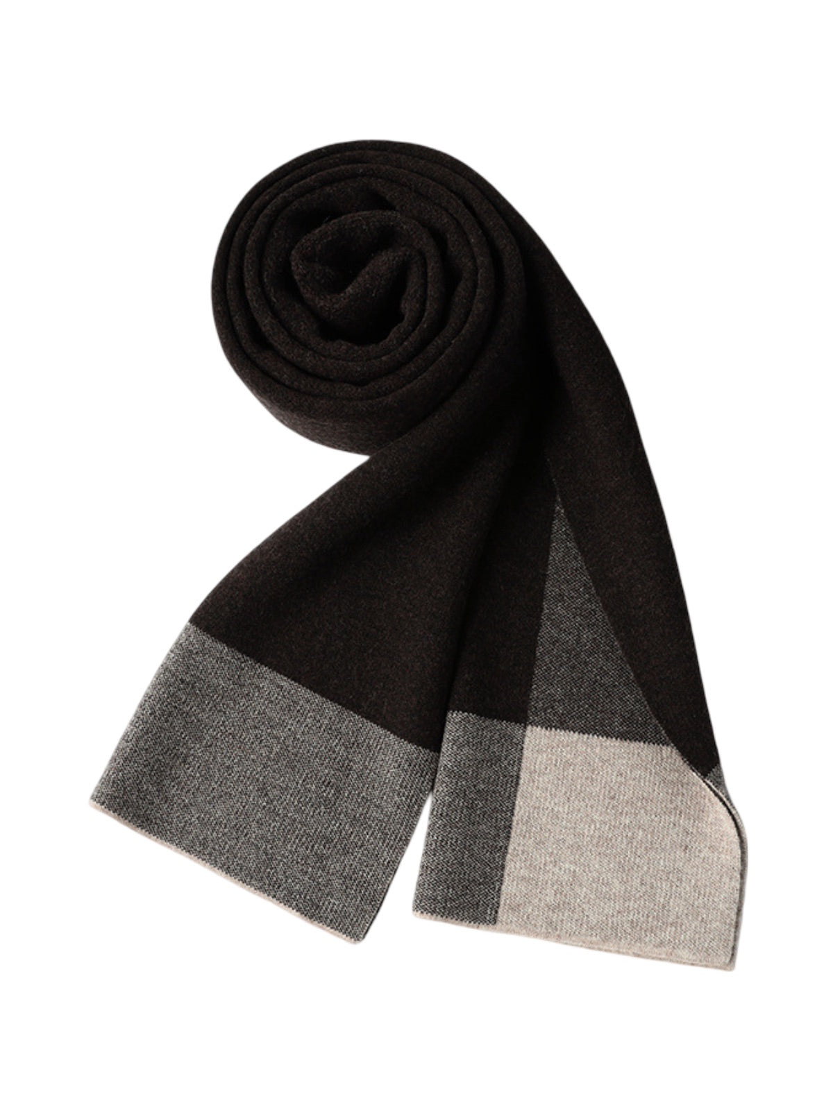 Écharpe homme en laine douce, design bloc couleur, style moderne hivernal, chaud et confortable, longueur généreuse, modèle Sébastien