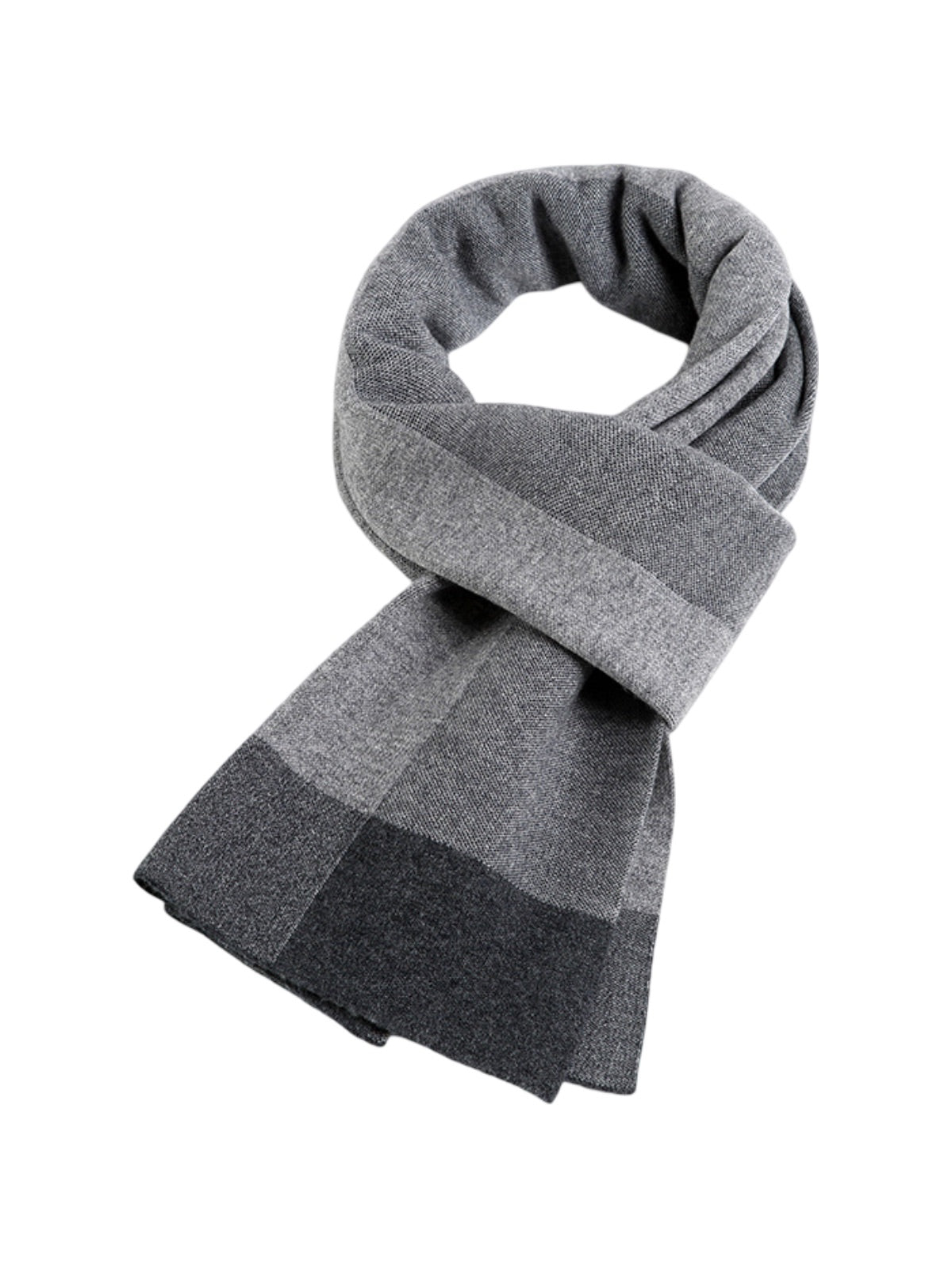 Écharpe homme en laine douce, design bloc couleur, style moderne hivernal, chaud et confortable, longueur généreuse, modèle Sébastien