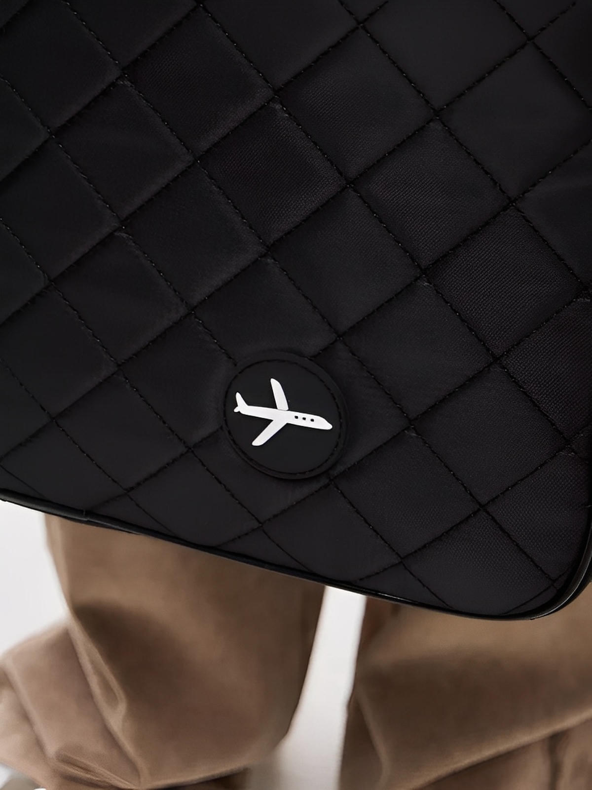 Bagage cabine avion, format 37x31x27 cm, sac de voyage, bandoulière réglable, tissu imperméable, rangement multifonction, modèle Elvire - Sac de voyage - Noir