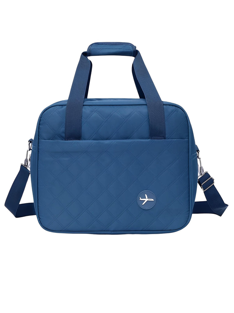 Bagage cabine avion, format 37x31x27 cm, sac de voyage, bandoulière réglable, tissu imperméable, rangement multifonction, modèle Elvire - Sac de voyage - Bleu