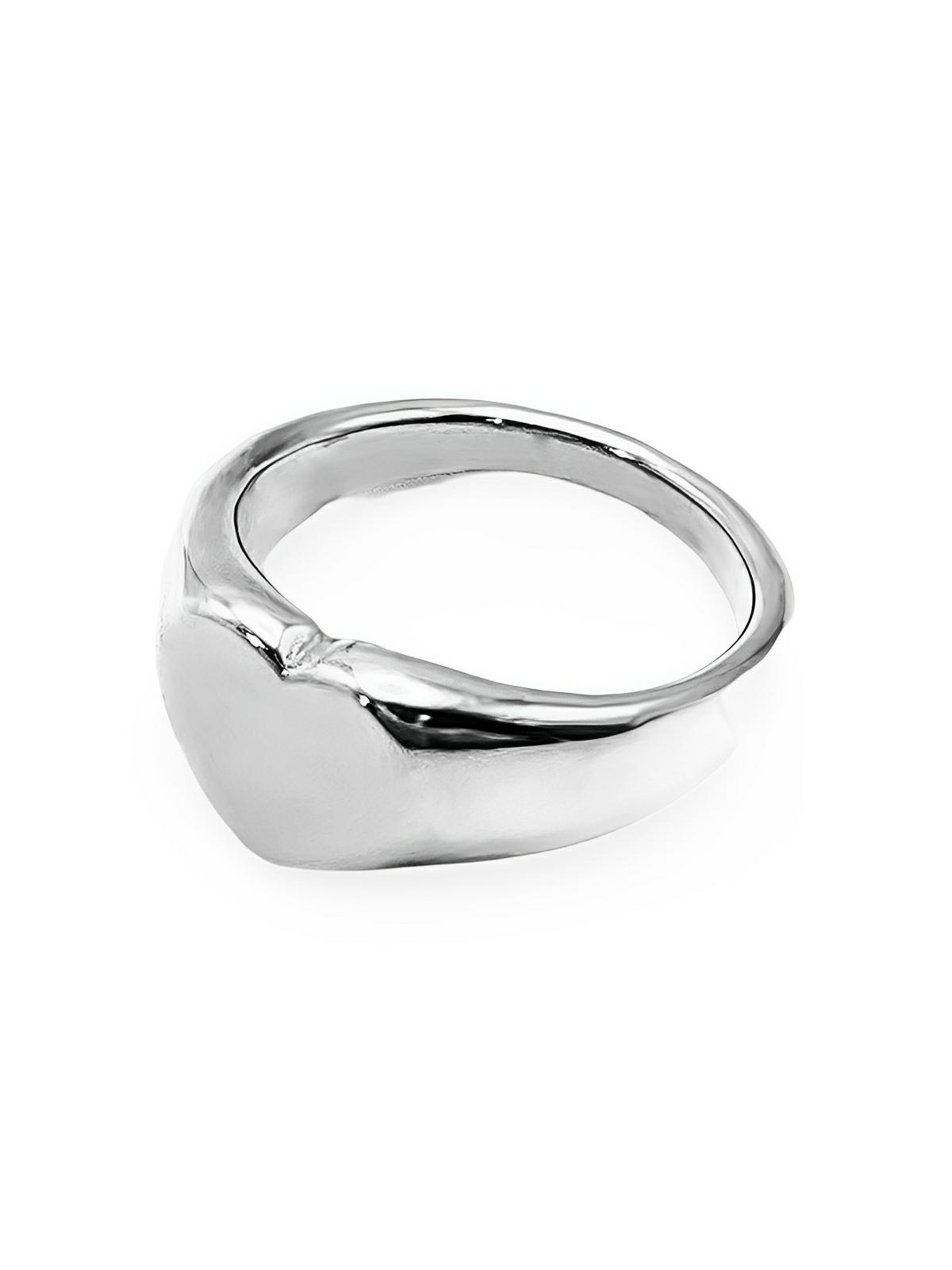 Bague cœur femme, acier inoxydable 18K, anneau amour, bijou minimaliste, bague résistante eau, modèle Imane - Bague - Argent XS