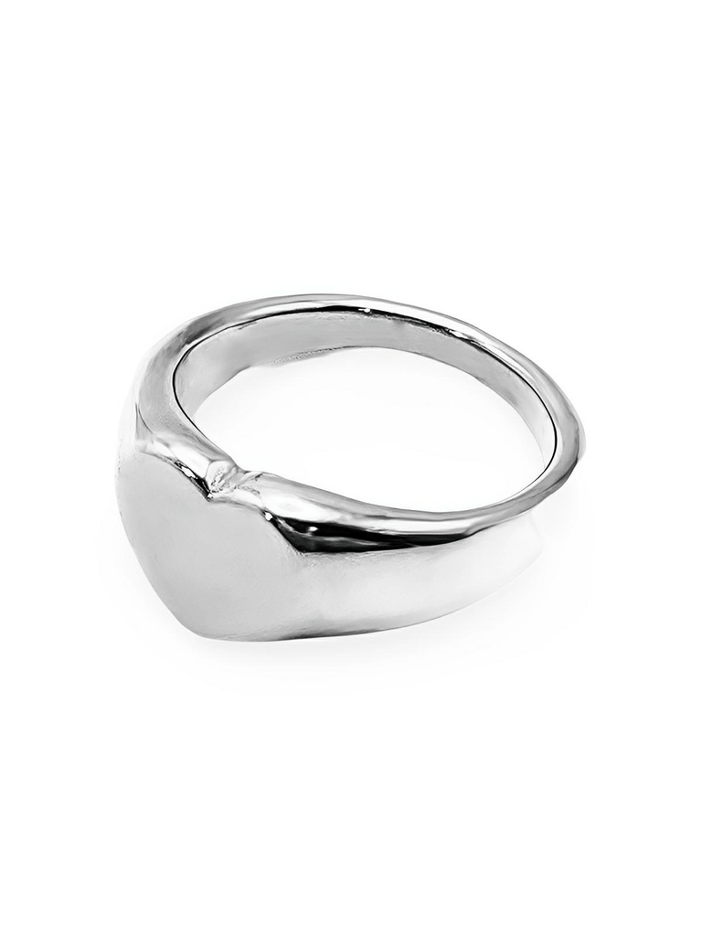 Bague cœur femme, acier inoxydable 18K, anneau amour, bijou minimaliste, bague résistante eau, modèle Imane - Bague - Argent XS