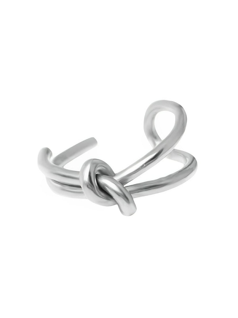 Bague femme acier inoxydable, bague géométrique or 18 carats, bague moderne minimaliste, bijou tendance acier titane, accessoire mode féminin, modèle Inara - Bague - Argent XXS