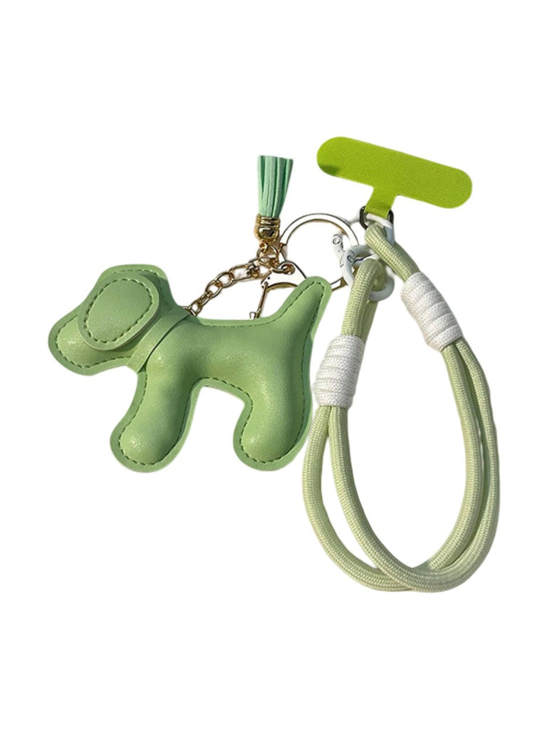 Bijou de sac chien, breloque colorée, porte - clés fantaisie, sangle téléphone, accessoire tendance, modèle Tintin - Vert