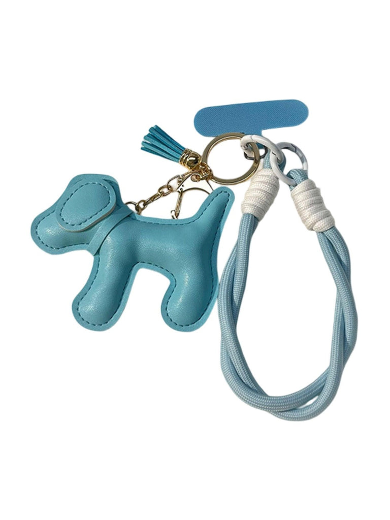 Bijou de sac chien, breloque colorée, porte - clés fantaisie, sangle téléphone, accessoire tendance, modèle Tintin - Bleu