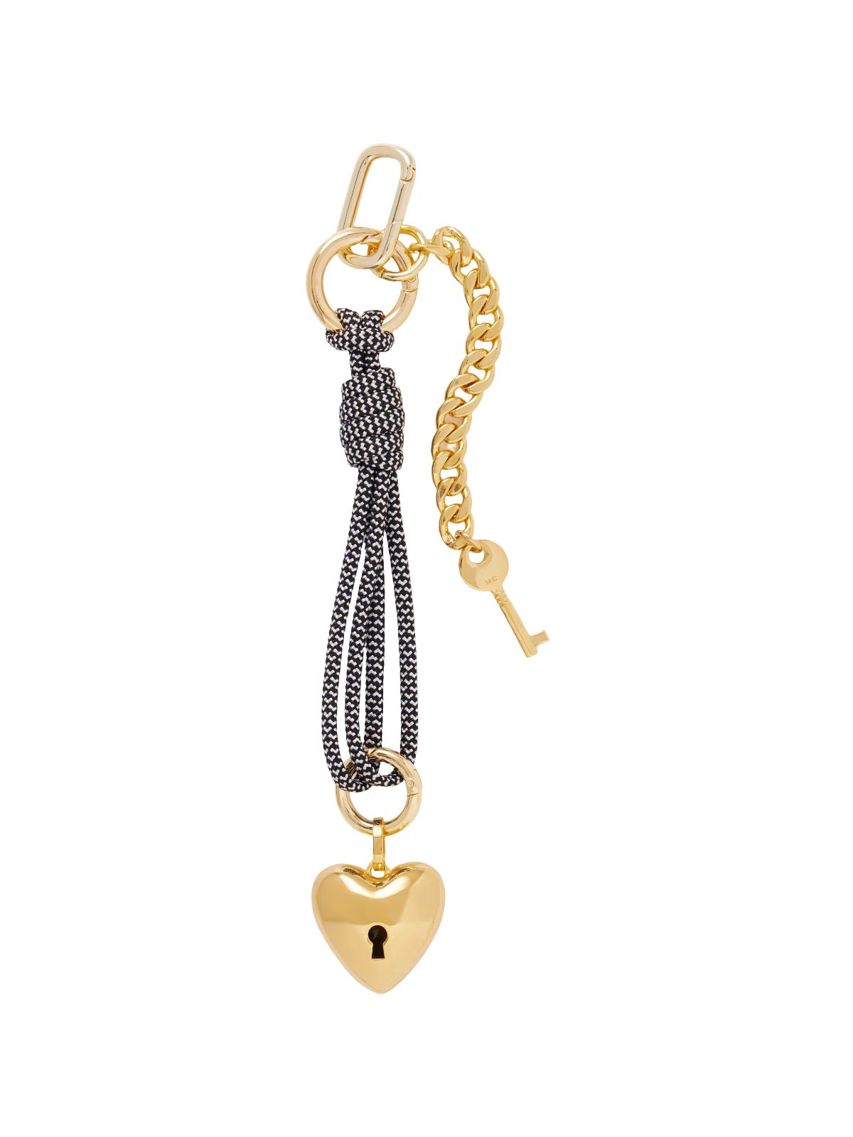 Bijou de sac cœur doré, porte - clés cadenas, breloque clé chic, accessoire sac luxe, bijou mode urbaine, modèle Marta - Or