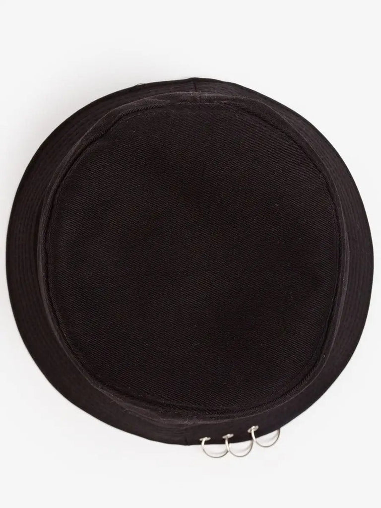 Bob en coton, avec anneaux et pics en métal, chapeau streetwear unisexe, respirant, modèle Louka - Bob - Noir