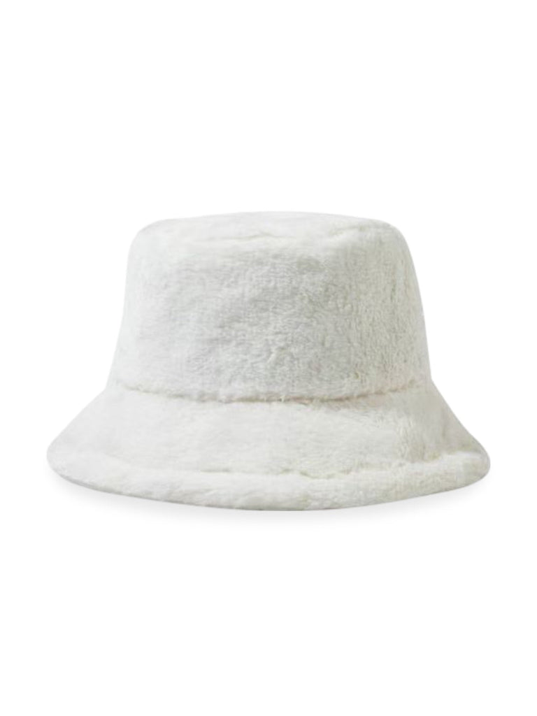 Bob hiver, panama fausse fourrure, doublé polaire, doux, modèle Arian - Bob - Blanc
