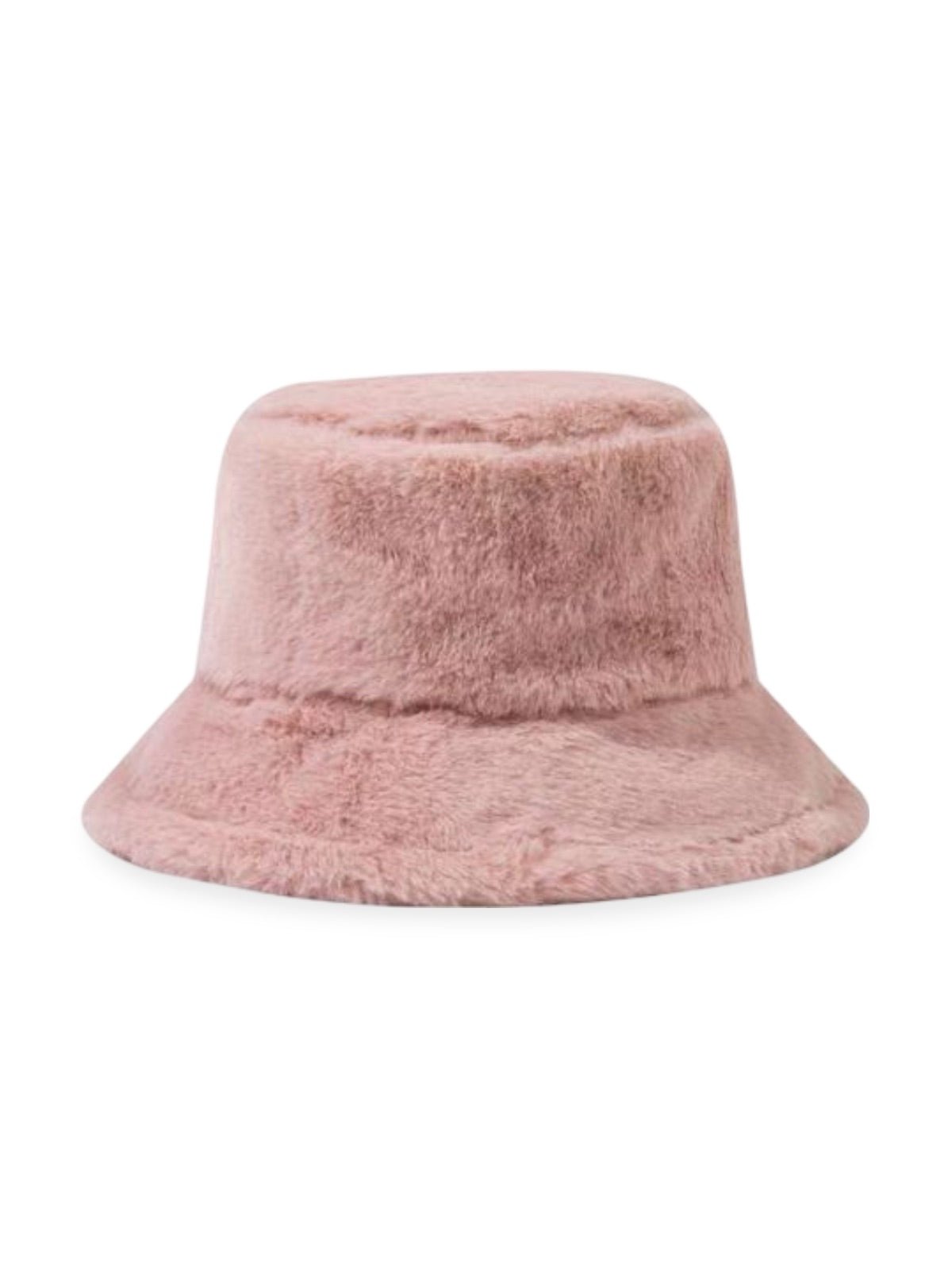 Bob hiver, panama fausse fourrure, doublé polaire, doux, modèle Arian - Bob - Rose