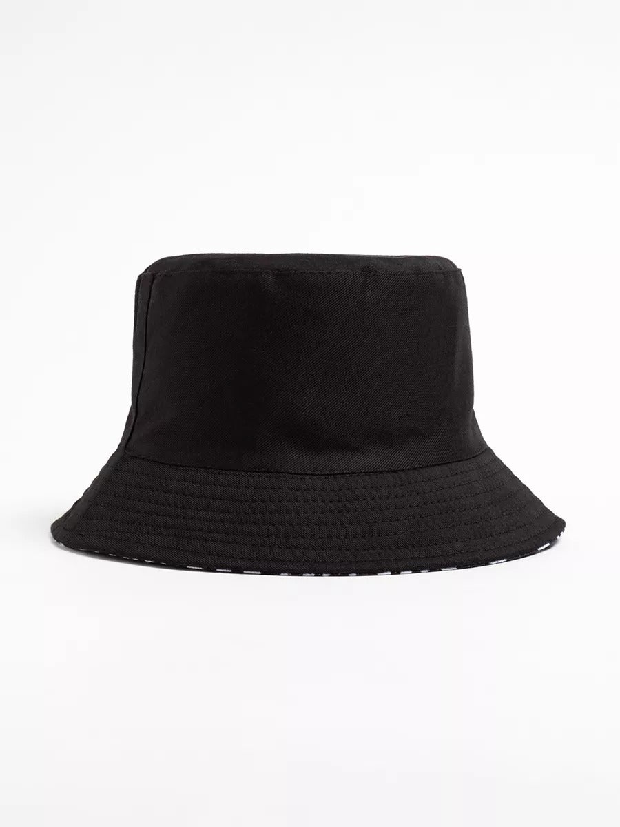 Bob réversible zèbre noir, chapeau en polyester, streetwear respirant, accessoire été plage, protection solaire, modèle Zébra - Bob - Blanc et noir
