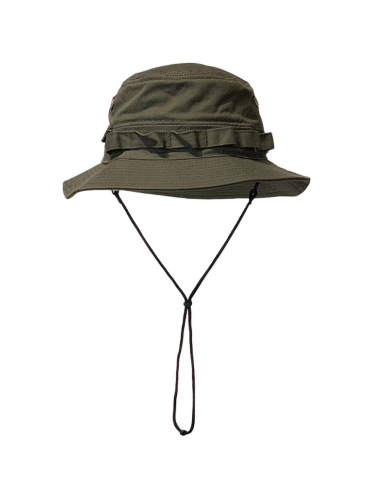 Bob streetwear et techwear, ajustable, anti - UV, avec cordon, gorpcore, chapeau de randonnée, modèle Elior - Bob - Kaki