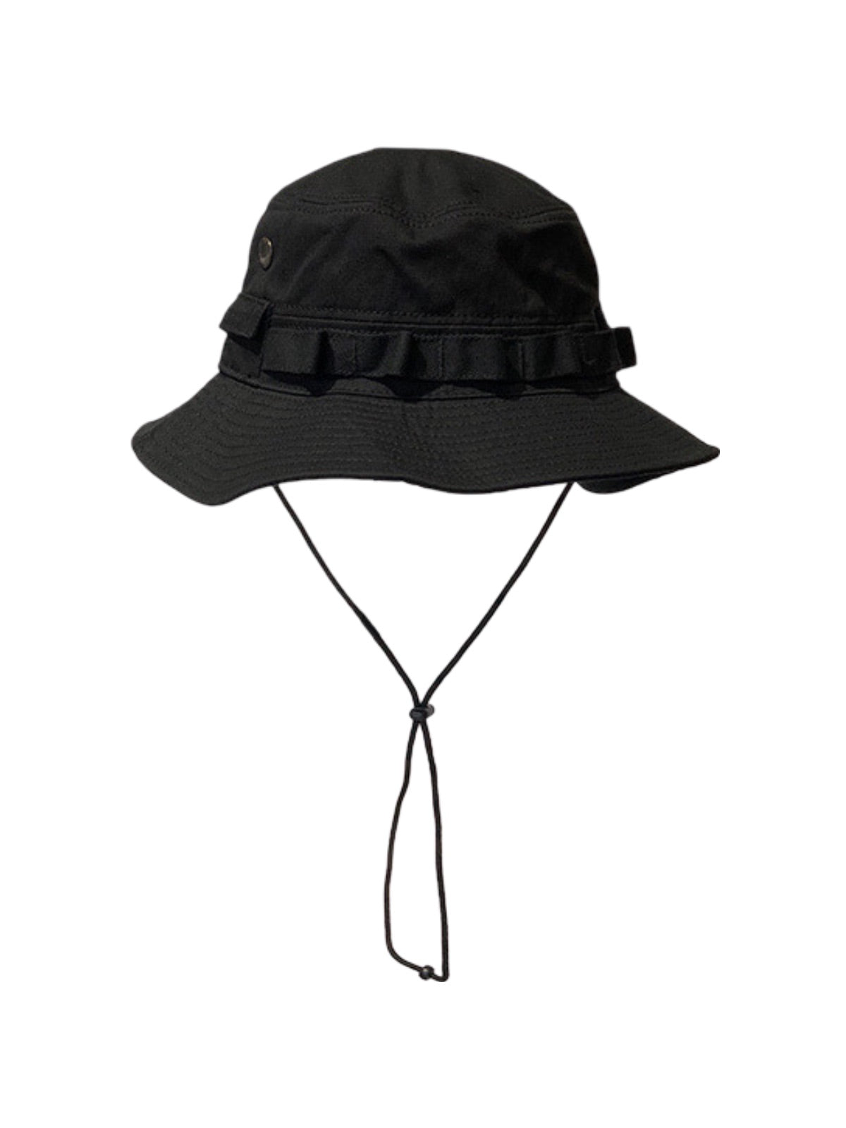 Bob streetwear et techwear, ajustable, anti - UV, avec cordon, gorpcore, chapeau de randonnée, modèle Elior - Bob - Noir