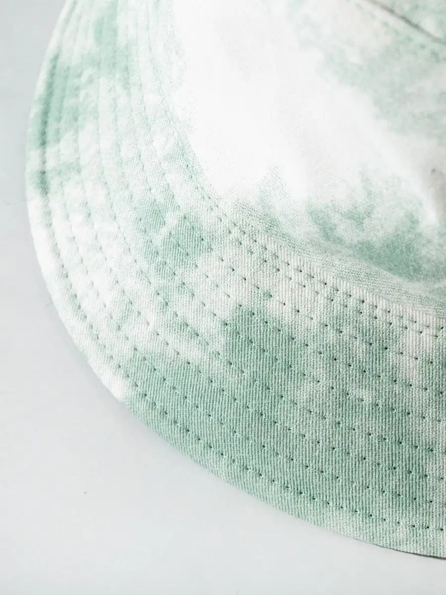 Bob tie dye réversible, protection UV, mixte, coton doux, style Y2K, modèle Elon - Bob - Vert