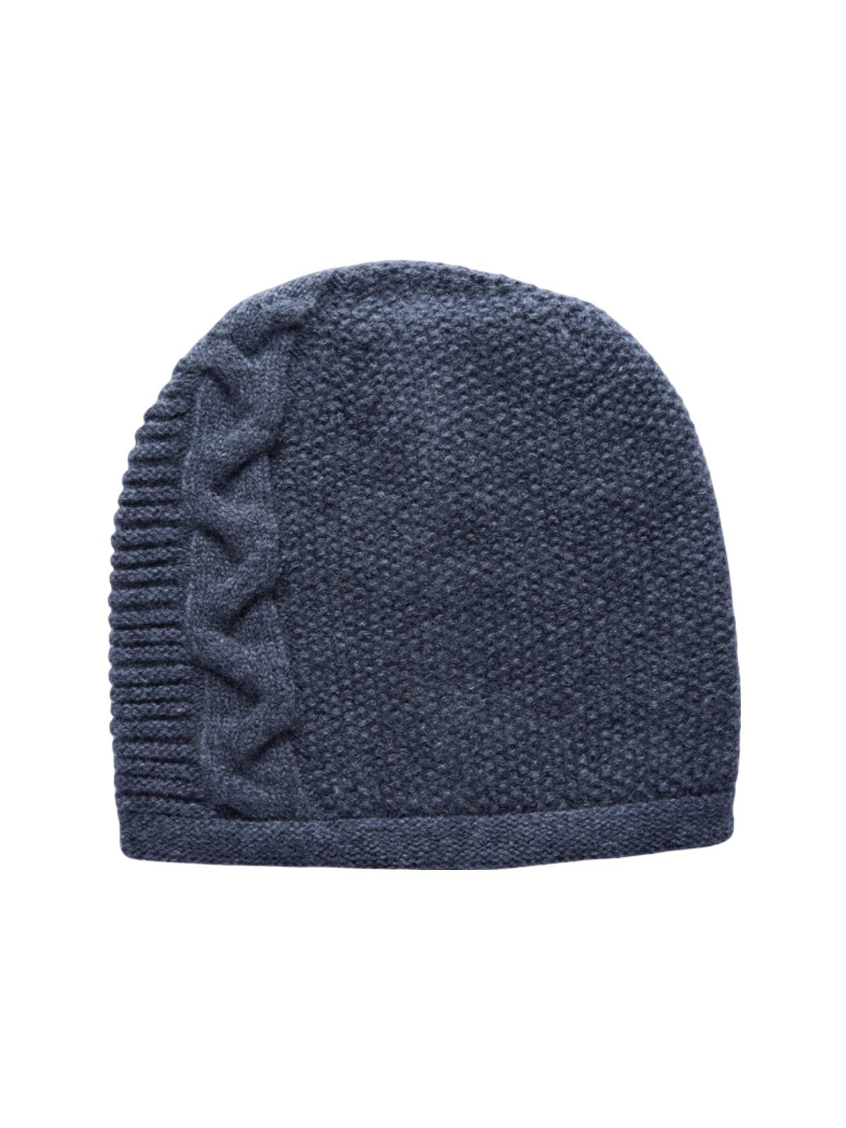 Bonnet chaud en laine douce, tricot torsadé style minimal, accessoire d’hiver confortable et ajusté, modèle Haruma - Bonnets - Gris foncé