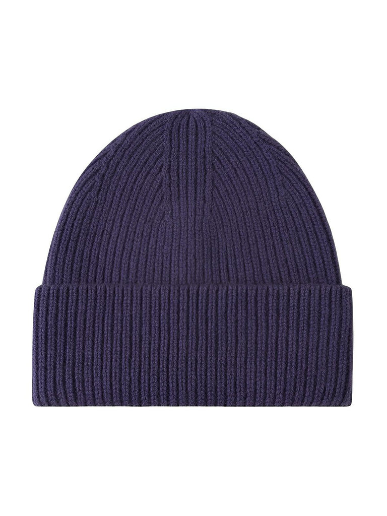 Bonnet en laine mixte, chaud pour l'hiver, tricoté et épais, doux extensible, coupe - vent, modèle Vic - Bonnets - Violet
