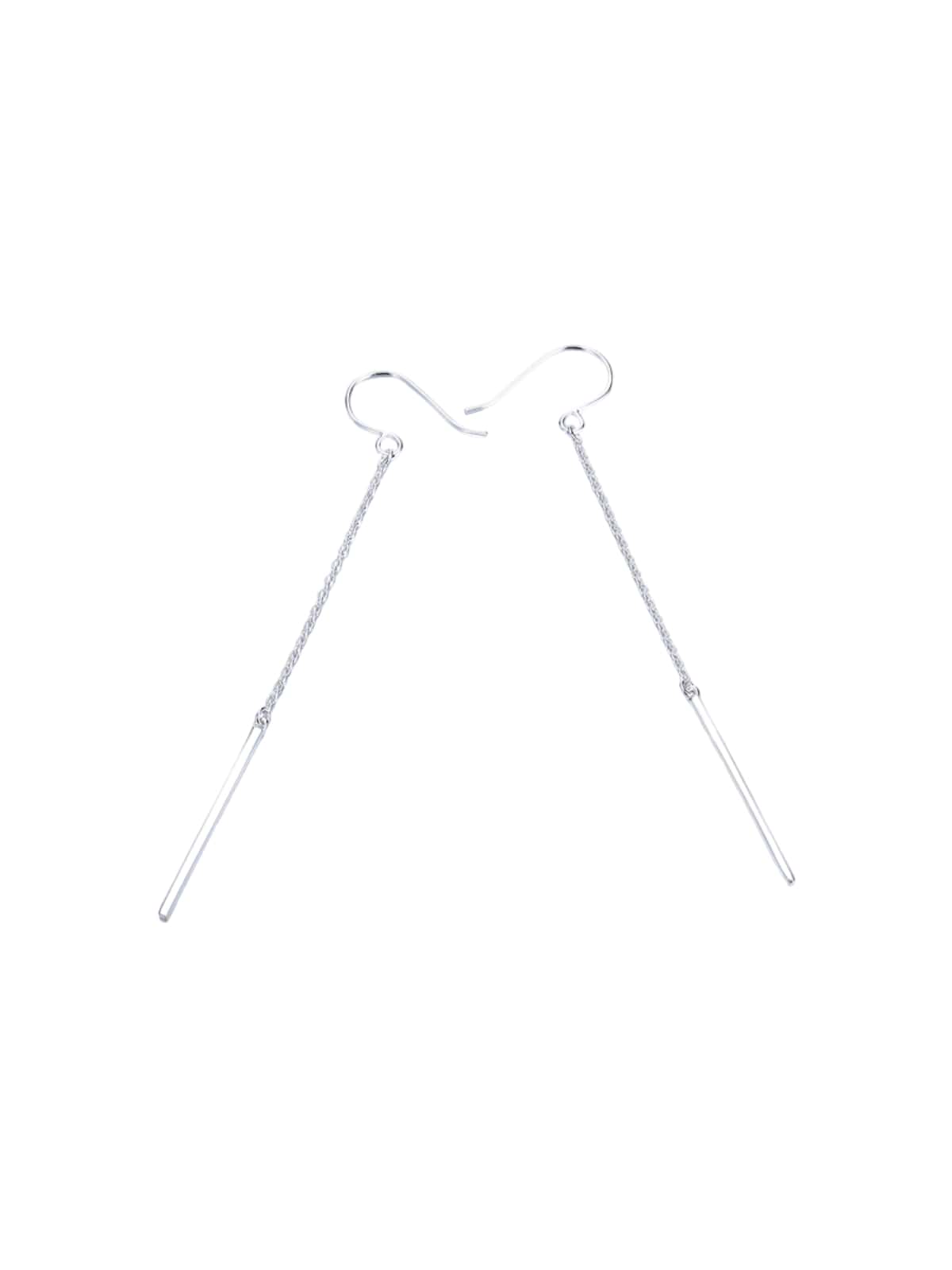 Boucles d'oreilles chaîne dorée, acier inoxydable, longues, style OL, résistant à l'eau, modèle Ekin - Boucles d'oreilles - Or rosé 26 mm