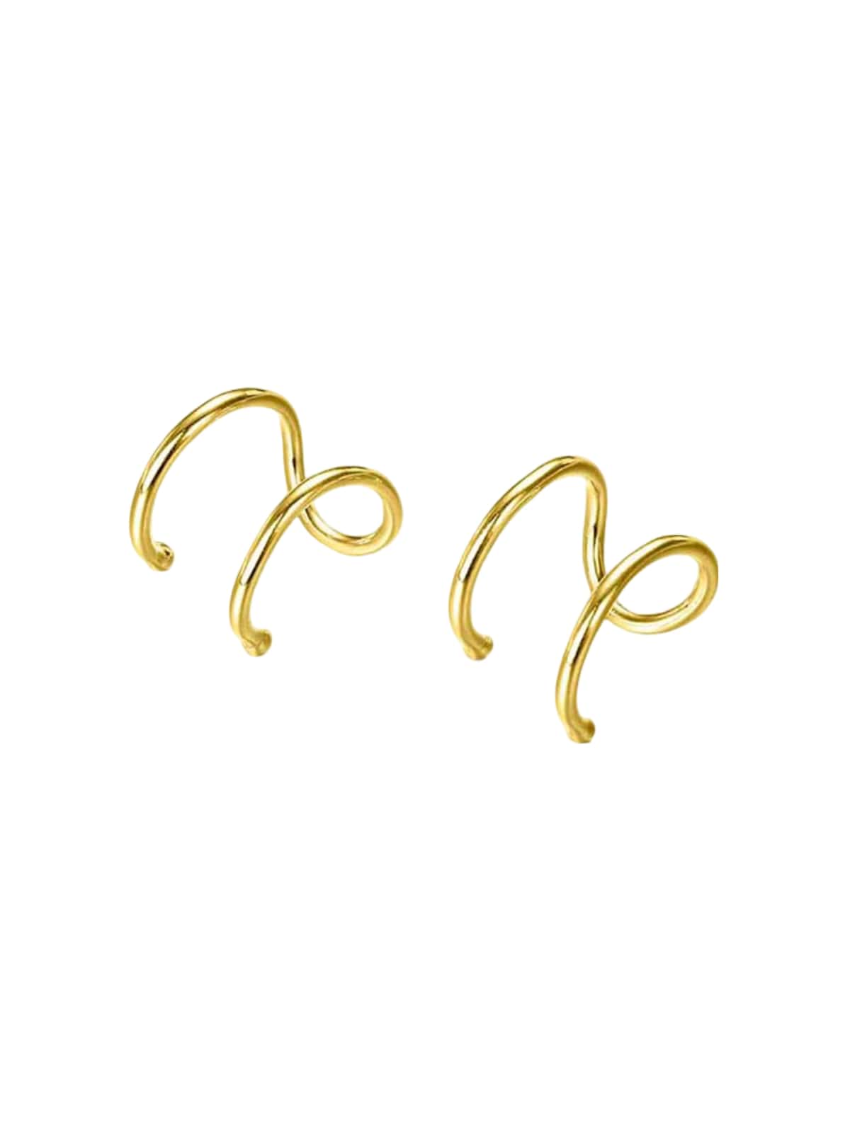 Boucles d’oreilles clip acier inoxydable, géométriques modernes, sans perçage, plaqué or, style européen américain, modèle Nelly - Boucles d'oreilles - Or 30 mm