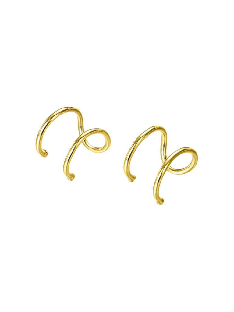 Boucles d’oreilles clip acier inoxydable, géométriques modernes, sans perçage, plaqué or, style européen américain, modèle Nelly - Boucles d'oreilles - Or 30 mm