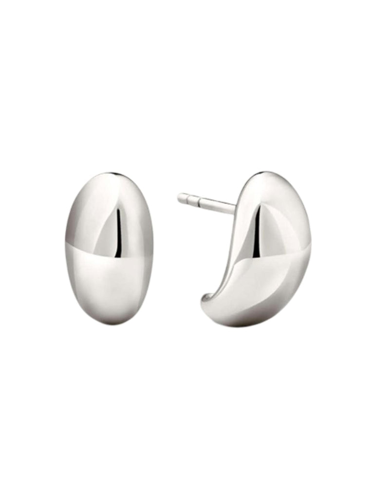 Boucles d'oreilles dorées, acier inoxydable, forme conique, femme, look moderne, modèle Rachelle - Boucles d'oreilles - Argent 34 mm