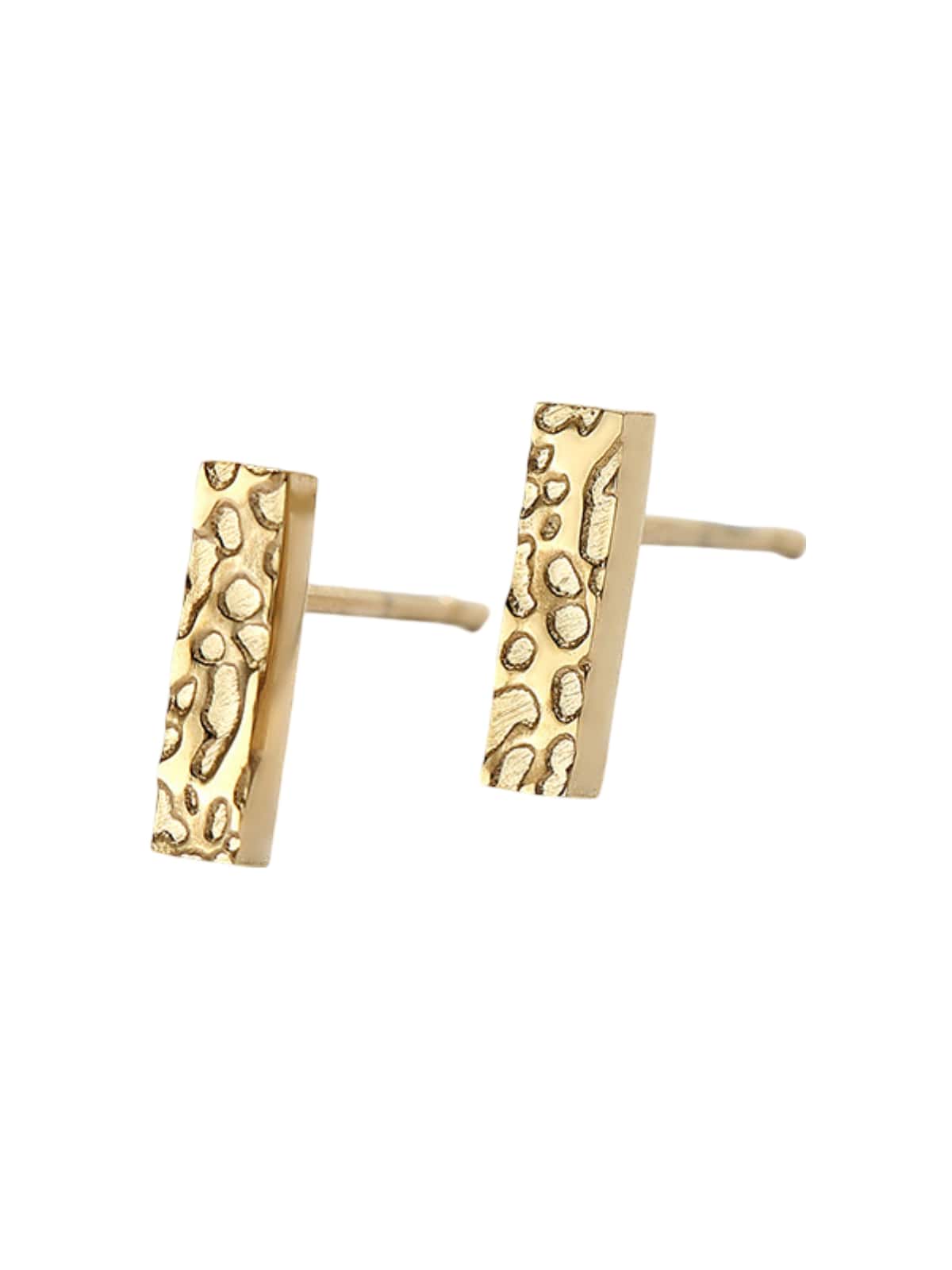 Boucles d'oreilles géométriques, acier inoxydable, minimaliste, plaqué or, modèle Joannah - Boucles d'oreilles - Or 8 mm