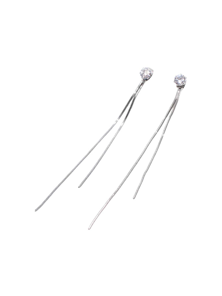 Boucles d'oreilles géométriques acier inoxydable, or rose, mini carré, minimaliste, modèle Jihane - Boucles d'oreilles - Argent 2 mm