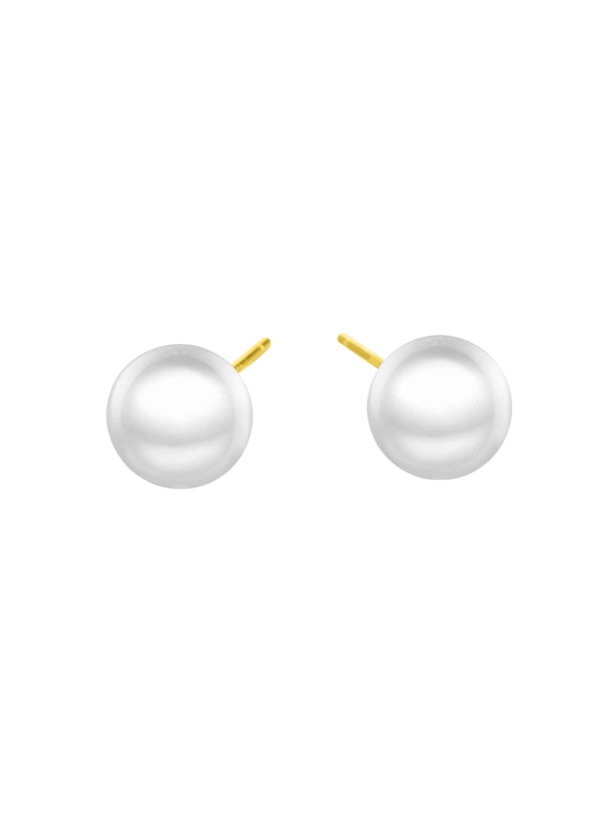Boucles d’oreilles perles acier inoxydable, perles 4 mm 6 mm 8 mm, dorées or rose, modèle Eusebia - Boucles d'oreilles - Or 4 mm