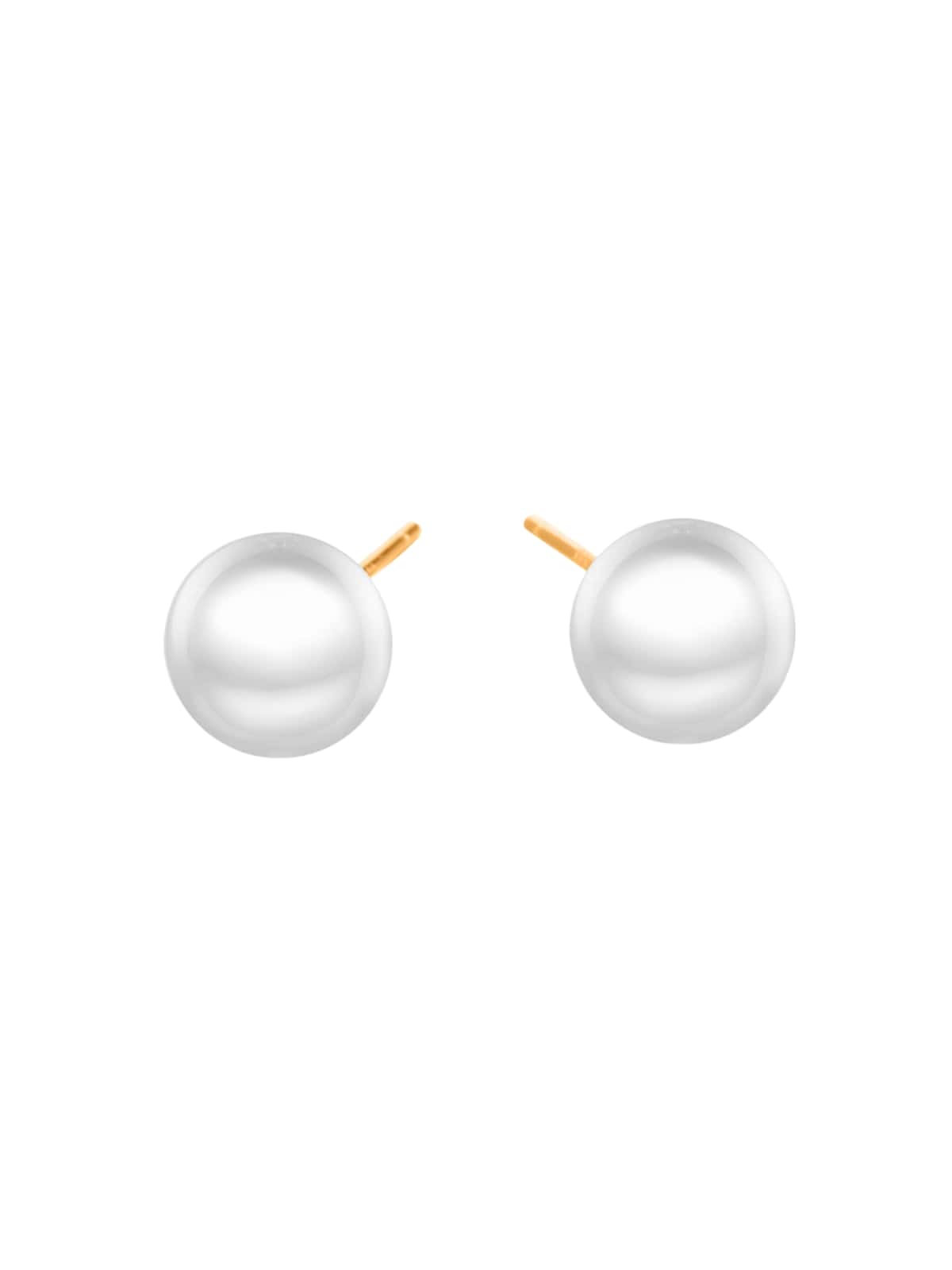 Boucles d’oreilles perles acier inoxydable, perles 4 mm 6 mm 8 mm, dorées or rose, modèle Eusebia - Boucles d'oreilles - Or rosé 4 mm