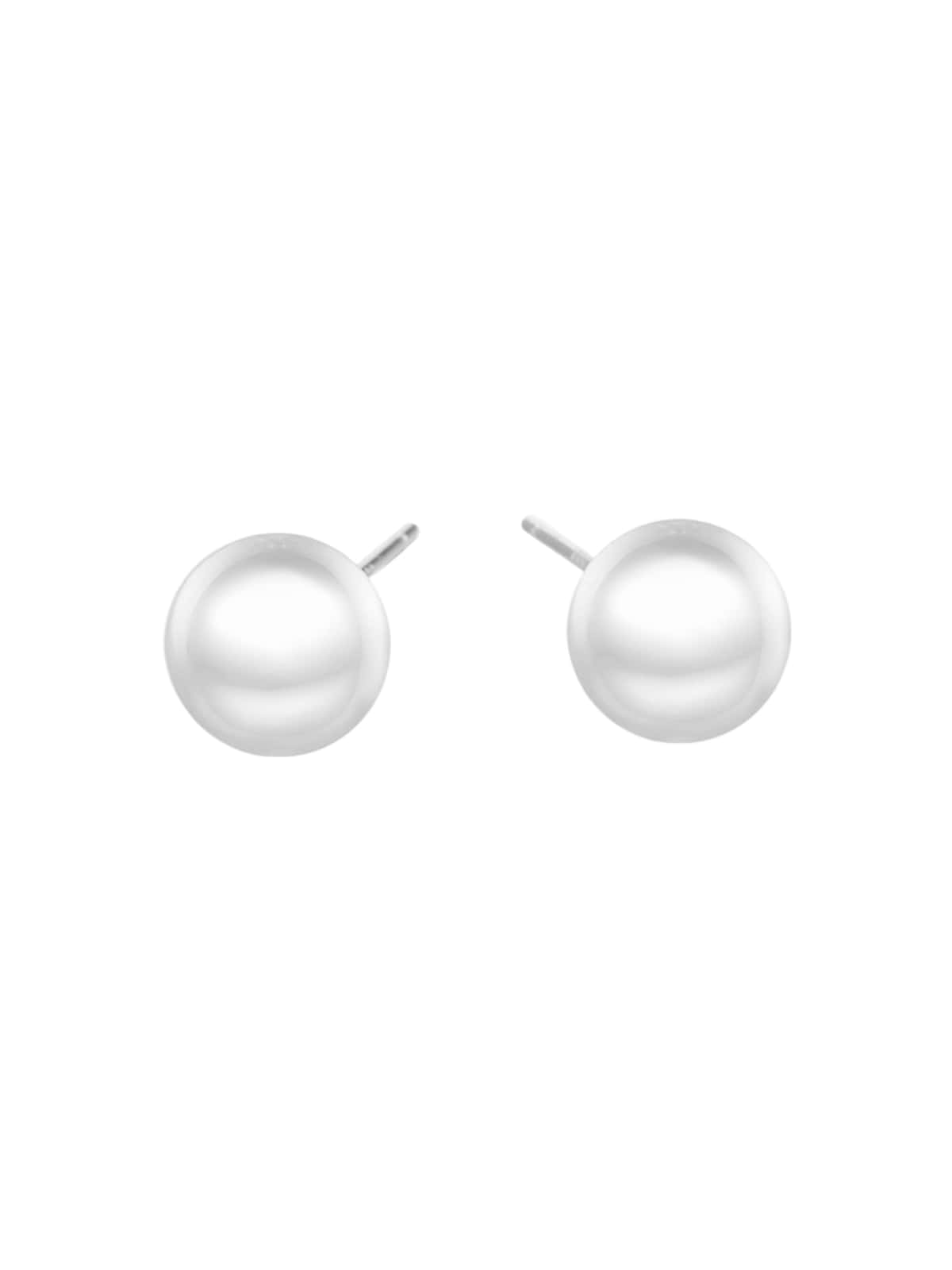 Boucles d’oreilles perles acier inoxydable, perles 4 mm 6 mm 8 mm, dorées or rose, modèle Eusebia - Boucles d'oreilles - Argent 4 mm