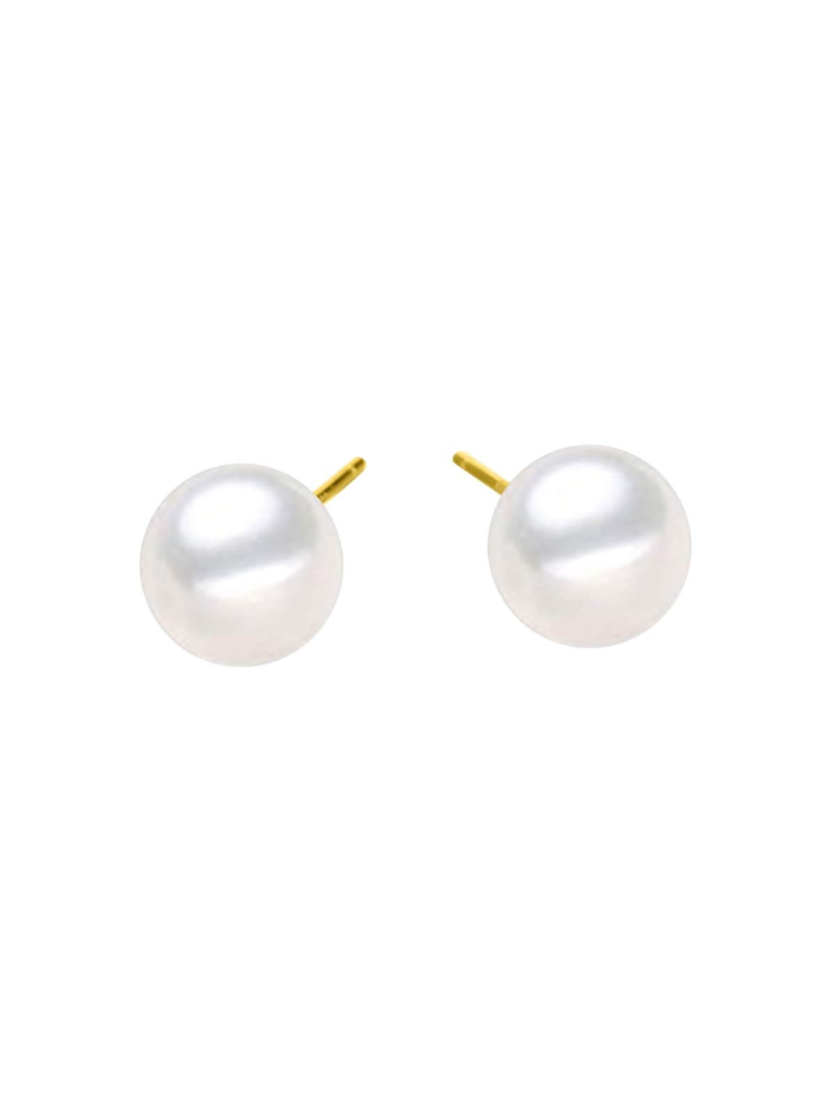 Boucles d’oreilles perles acier inoxydable, perles 4 mm 6 mm 8 mm, dorées or rose, modèle Eusebia - Boucles d'oreilles - Or 4 mm