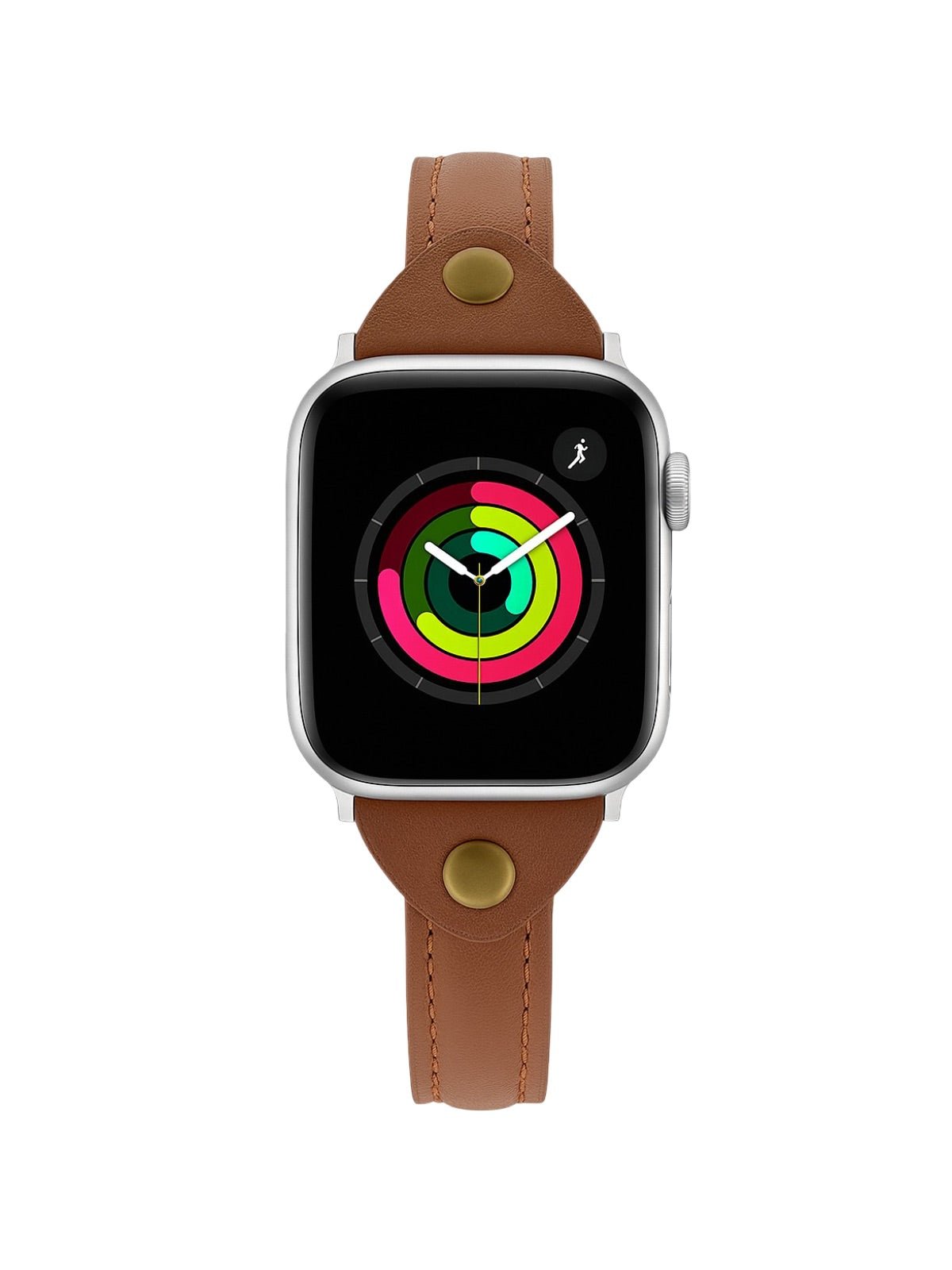 Bracelet Apple Watch, montre en cuir pour Apple Watch, confort, style, ajustable, compatible toutes séries, modèle Christelle - Bracelet Apple Watch - Marron 38 à 42mm