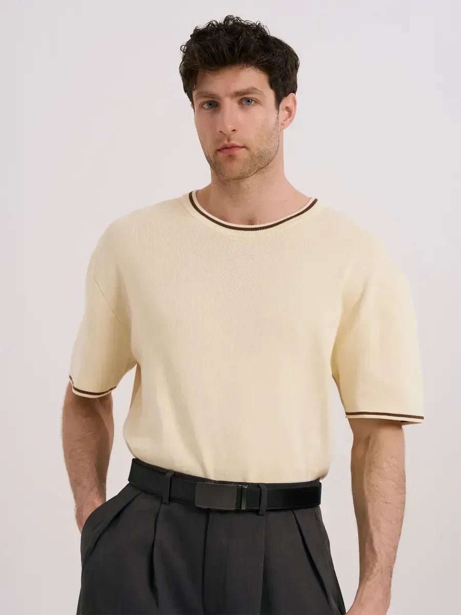 Ceinture homme en cuir, boucle automatique noire, réglage micro - crans, style business et casual, look chic, modèle Augustin - Ceinture - Noire S
