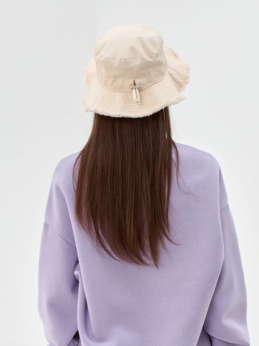 Chapeau bob, plage et été, protection solaire UPF 50+, coton doux, large bord, style y2k, panama moderne, modèle Arkel - Bob - Blanc crème