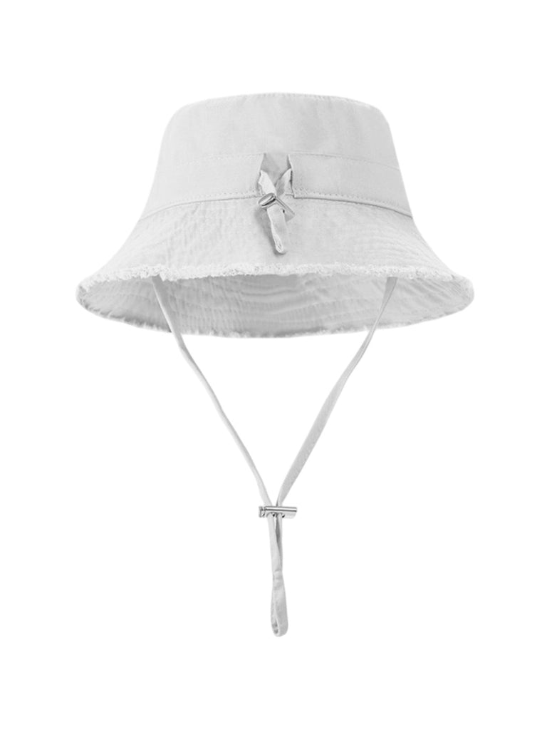 Chapeau bob, plage et été, protection solaire UPF 50+, coton doux, large bord, style y2k, panama moderne, modèle Arkel - Bob - Blanc