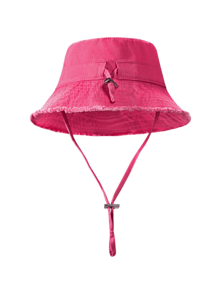 Chapeau bob, plage et été, protection solaire UPF 50+, coton doux, large bord, style y2k, panama moderne, modèle Arkel - Bob - Rose
