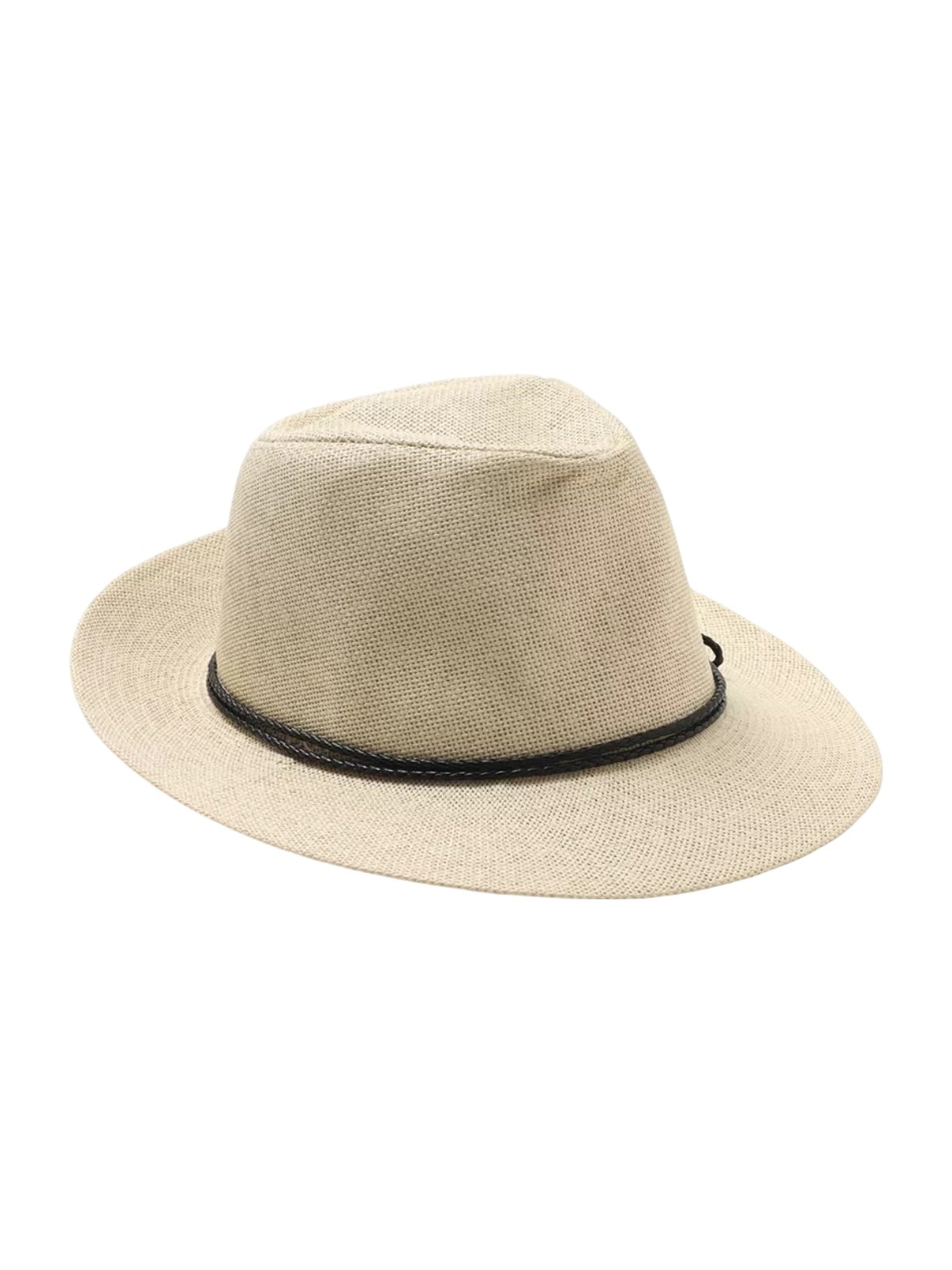 Chapeau cowboy homme, chapeau de paille western, été et plage, à large bord, respirant et décontracté, modèle Walid - Chapeau de paille - Beige