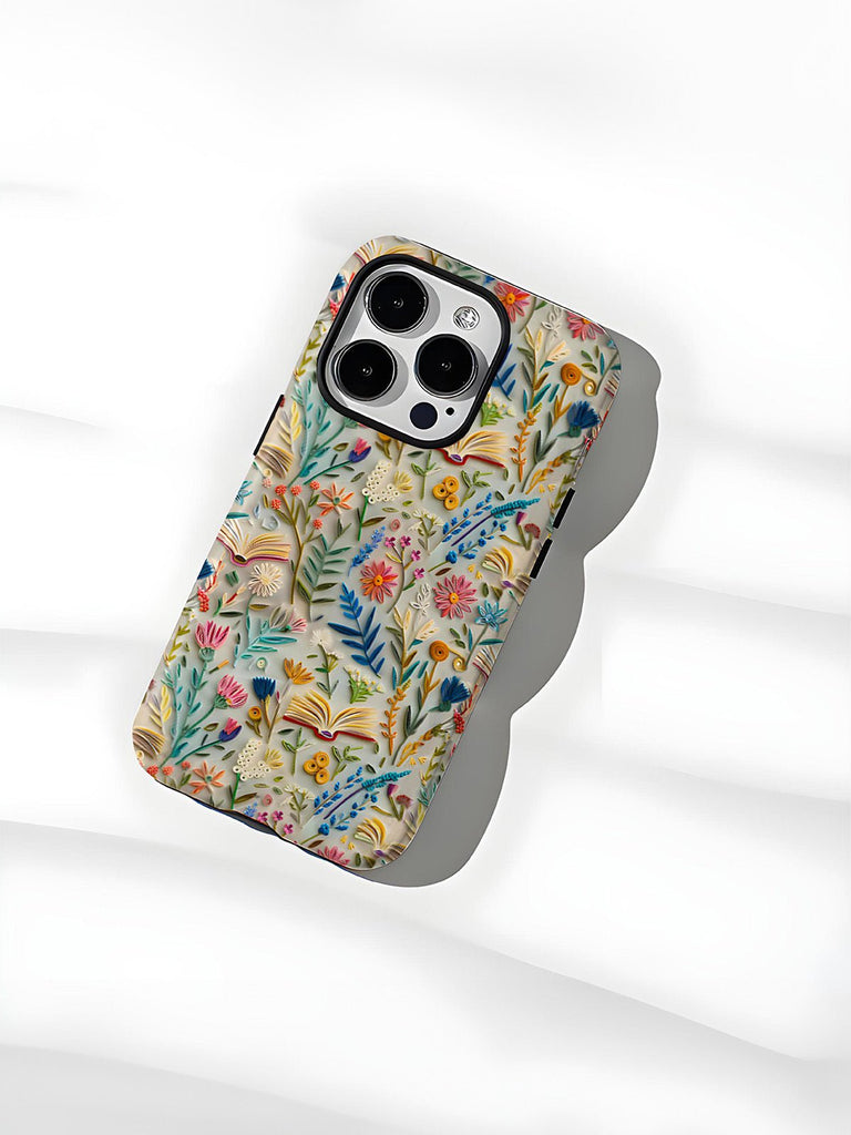 Coque iPhone fleurs en relief, protection anti - choc, design 3D effet papier, impression florale, rigide et fine, motif artistique coloré, modèle Olia - Coque iPhone - Multicolore iPhone XR