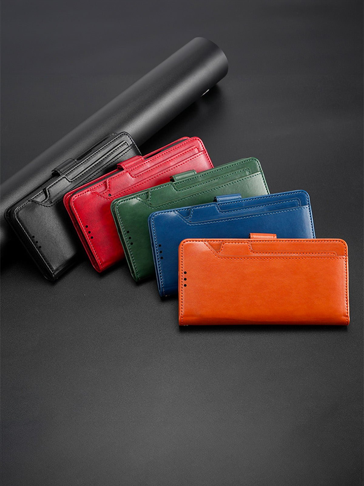 Coque portefeuille cuir magnétique, protection intégrale, support vidéo, rangement cartes, fermeture magnétique, modèle Kayza - Coque iPhone - Noir iPhone 12