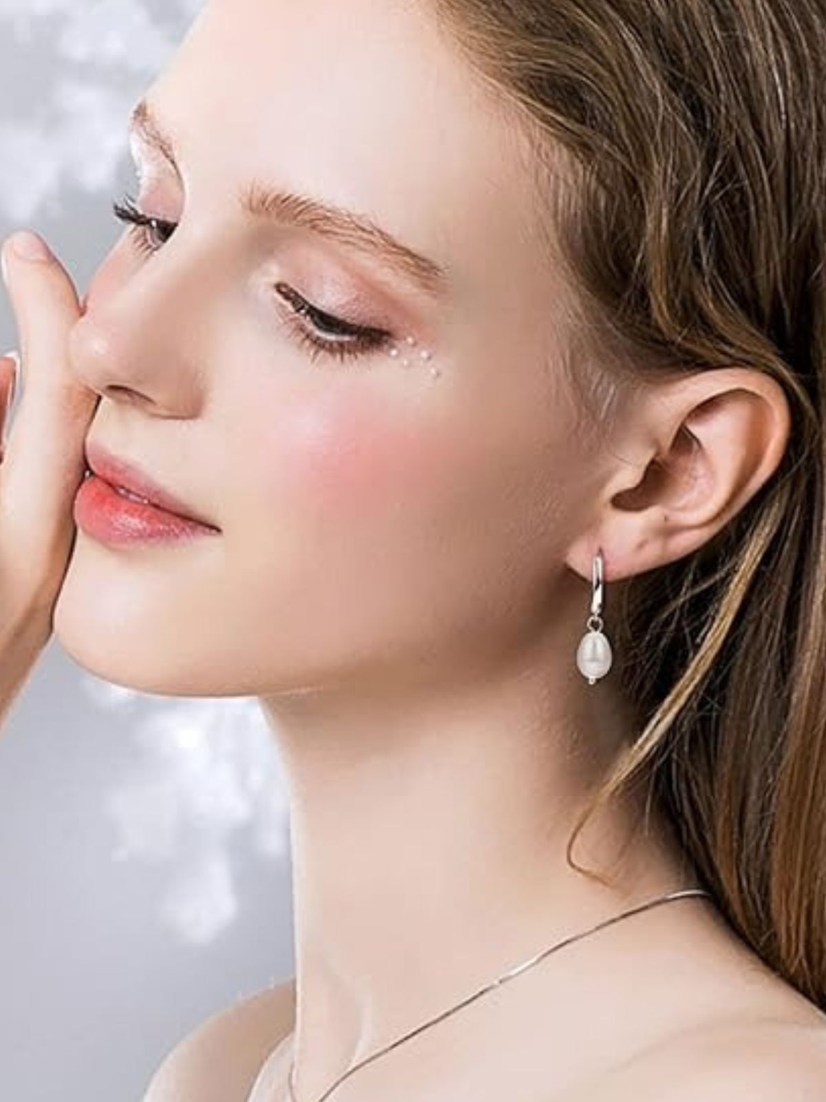 Créoles perles d’eau douce, acier inoxydable, plaqué or 14K, boucles d’oreilles femme, bijoux festifs, accessoires tendance, modèle Nadège - Boucles d'oreilles - Argent 16 mm