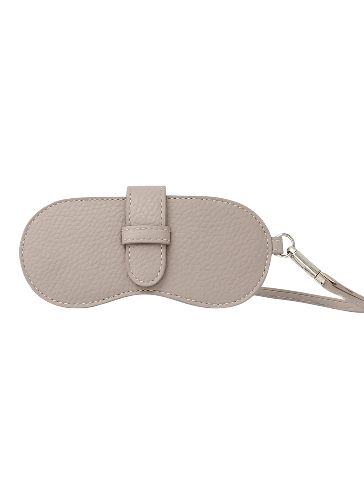 Étui lunettes simili vegan, porte - lunettes tour de cou, étui souple compact, accessoire lunettes mode, pochette lunettes femme, modèle Evelina - Coffret - Gris