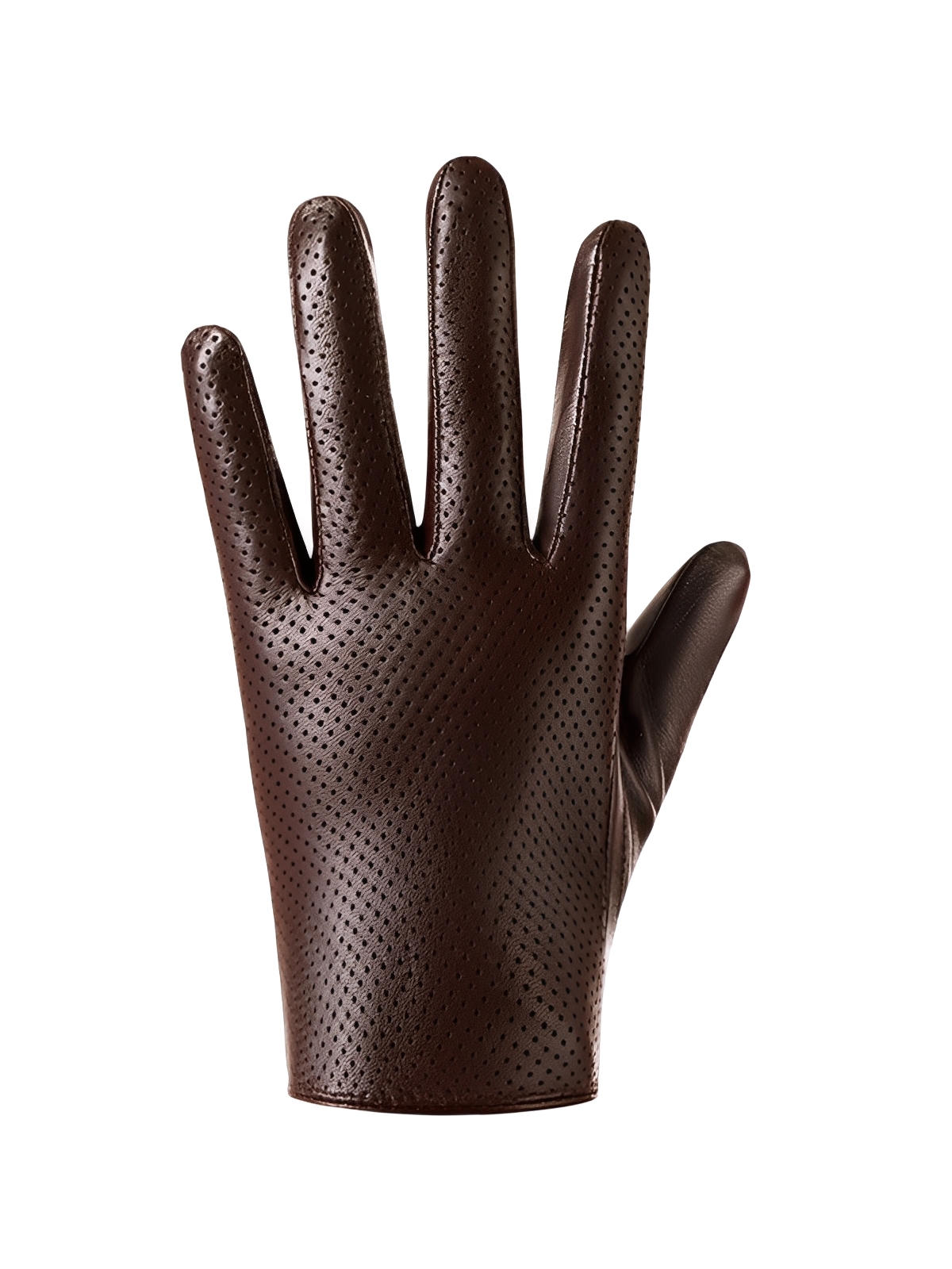 Gants en cuir homme printemps, gants tactiles cuir, gants microperforés légers, gants bouton pression habillés, gants de conduite homme, modèle Guillaume