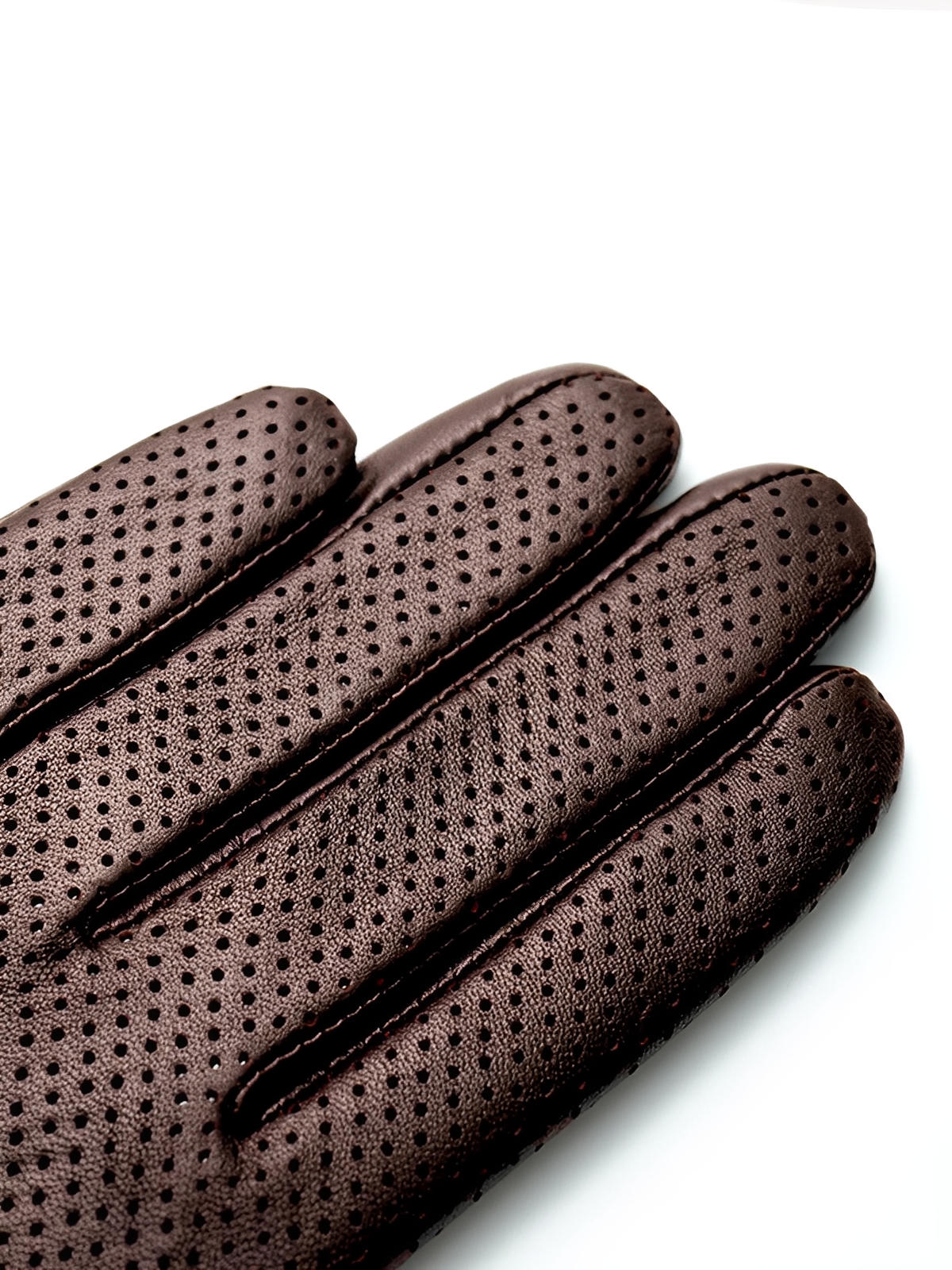 Gants en cuir homme printemps, gants tactiles cuir, gants microperforés légers, gants bouton pression habillés, gants de conduite homme, modèle Guillaume