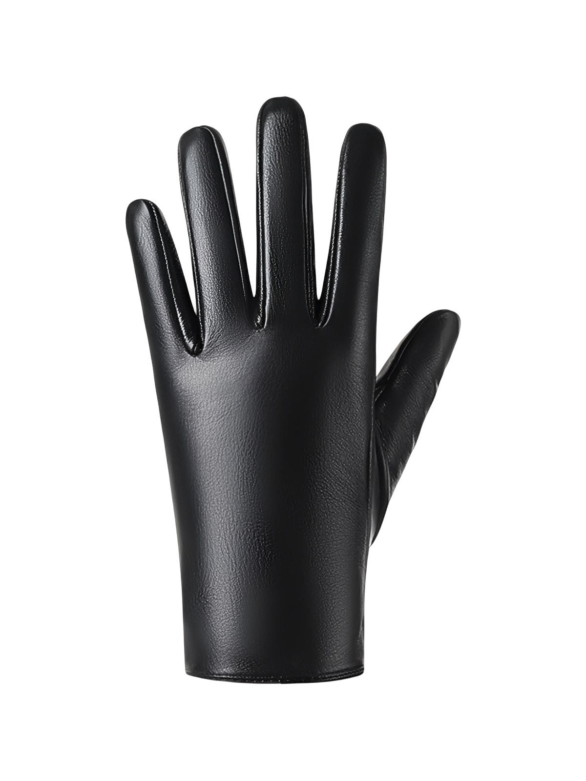 Gants en cuir noir homme, intérieur laine chaude, style business hivernal, gants tactiles hiver, gants doublés chauds, cuir véritable souple, gants élégants noirs, protection contre le froid, modèle Doby - Gants - Noir L