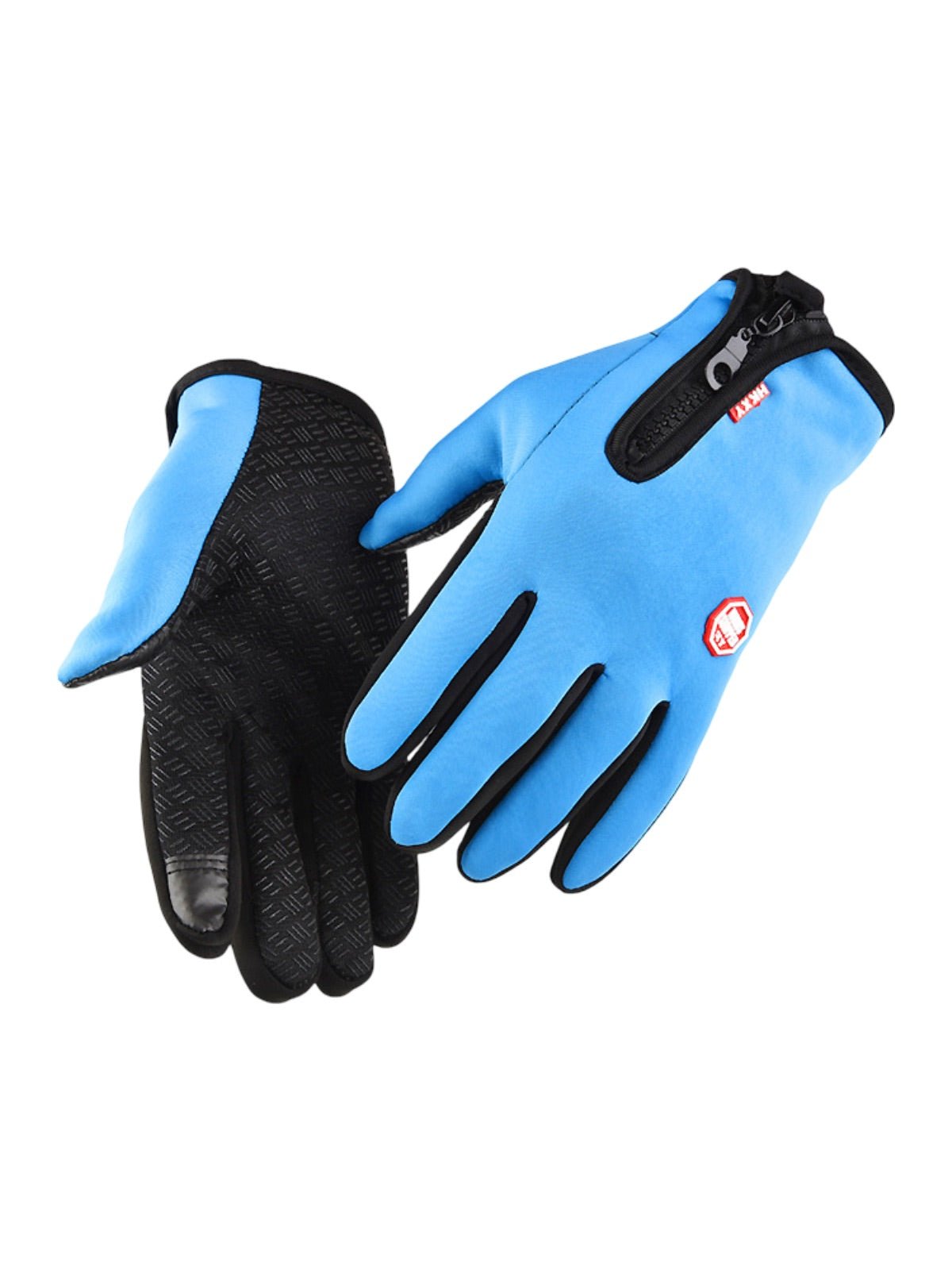 Gants hiver, tactiles et antidérapants, idéal sport d'hiver, ski et montagnes, confort et résistant au froid extrême, modèle Wali - Gants - Bleu S