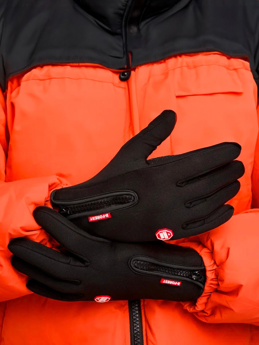 Gants hiver, tactiles et antidérapants, idéal sport d'hiver, ski et montagnes, confort et résistant au froid extrême, modèle Wali - Gants - Noir S
