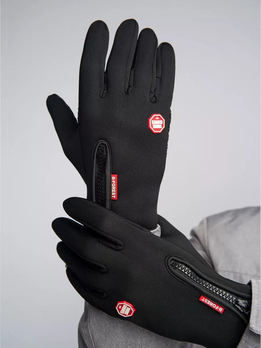 Gants hiver, tactiles et antidérapants, idéal sport d'hiver, ski et montagnes, confort et résistant au froid extrême, modèle Wali - Gants - Noir S