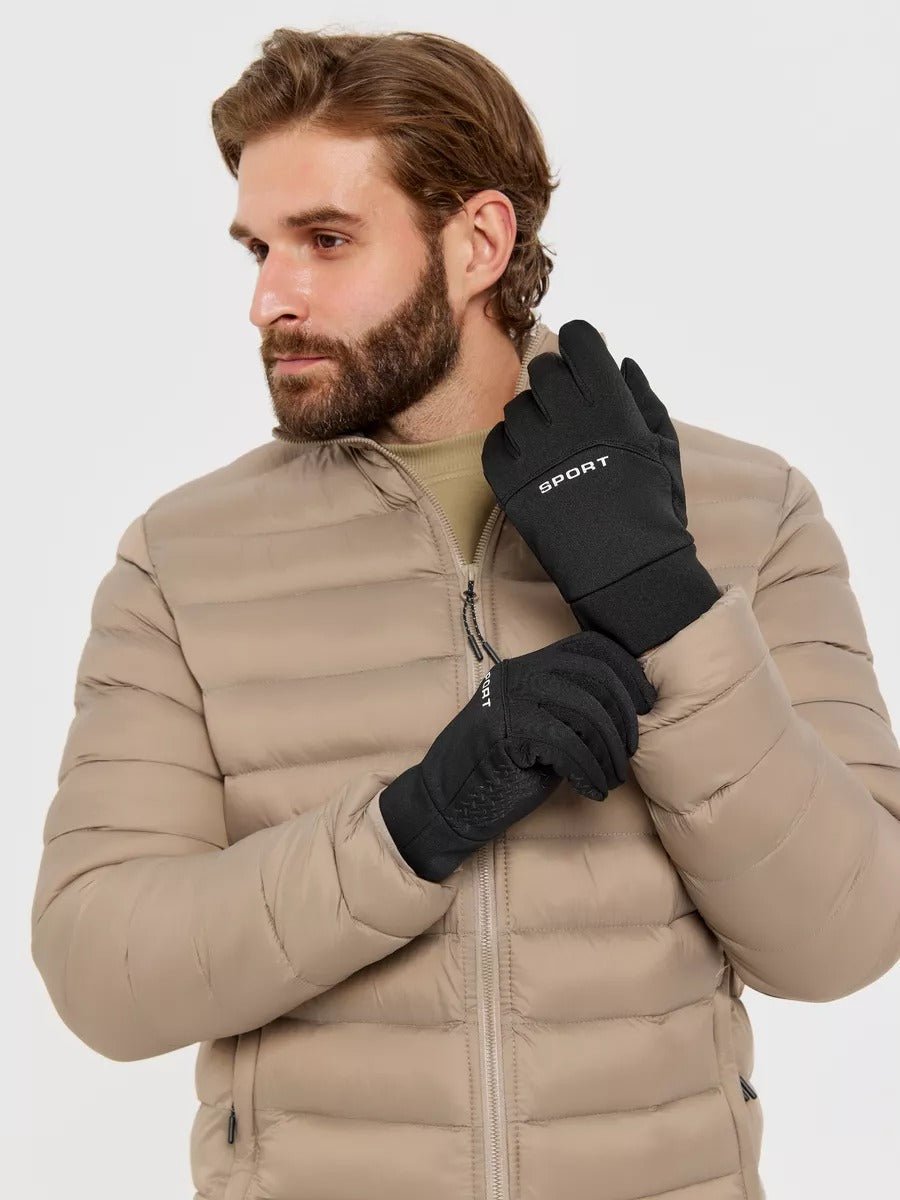 Gants tactiques d'hiver homme, gants tactiles sport, thermiques et anti - froid, anti - dérapants, imperméables et tactile, modèle Okly - Gants - Noir M