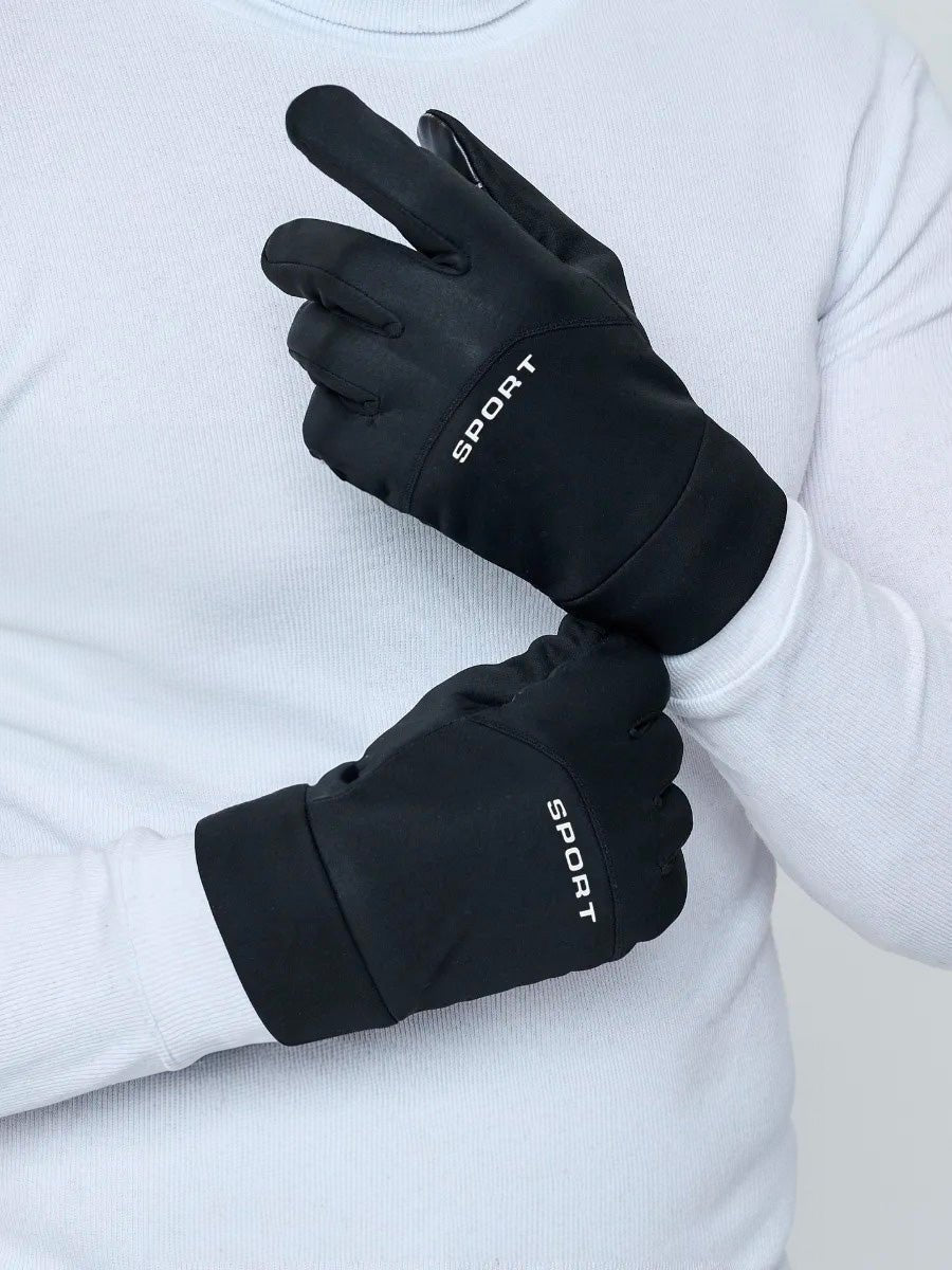 Gants tactiques d'hiver homme, gants tactiles sport, thermiques et anti - froid, anti - dérapants, imperméables et tactile, modèle Okly - Gants - Noir M