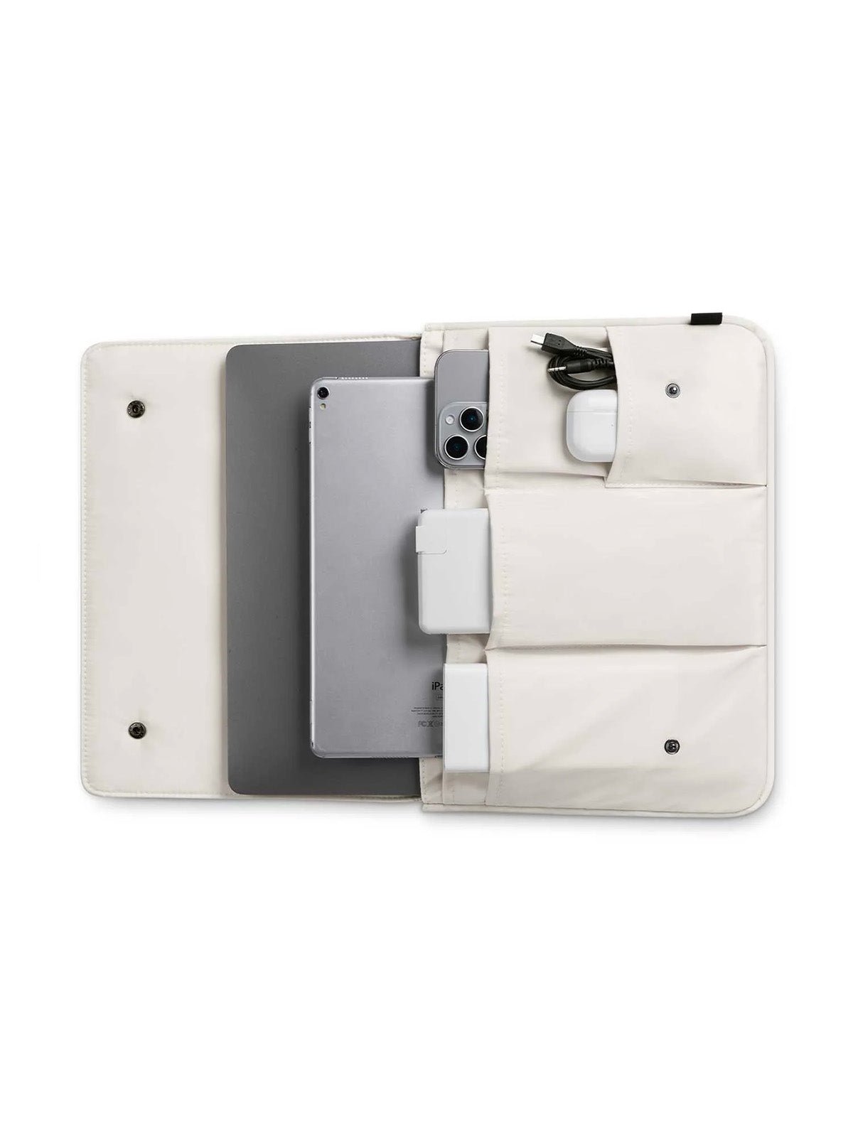 Housse pour ordinateur, housse de protection, housse laptop imperméable, housse MacBook, étui rangement PC portable, modèle Arivor - Housse - Blanc 13"